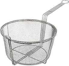 Carlisle FoodService Products 601002 Chrome Plated Nickel Steel Mesh Fryer Basket, 11-1/2" Diameter x 6-1/4" Depth (Case of 12)