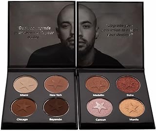 MUBA COSMETICS "Laura & Lucely" Duo Eyeshadow Palettes Makeup Set - Highly Pigmented Eye Makeup With Shimmer & Matte Nude Colors - 8-Color Eye Shadow Palette Makeup