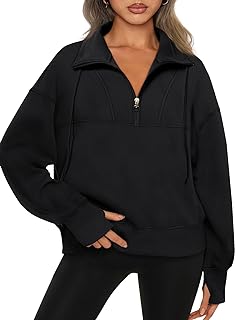 AUTOMET Womens Half Zip Sweatshirts Quarter Zip Hoodies Pullover Long Sleeve Shirts Fall Fashion 2023 Winter Clothes