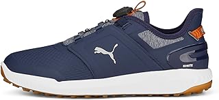 Men's Ignite Elevate DISC Golf Shoe, Puma Navy-Puma Silver, 7.5