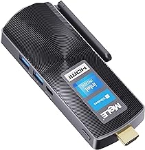 MeLE Fanless Mini PC Stick PCG02 Windows 11 Pro Celeron J4125 8G LPDDR4 128G eMMC Small Desktop Computer Support 4K HDMI,2.4G/5.0G Dual Band WiFi,BT 4.2,Gigabit Ethernet and USB 3.0 for Iot Office