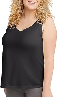 Hanes Women's Originals Tank Top, 100% Cotton Tanks for Women, Plus Size Available