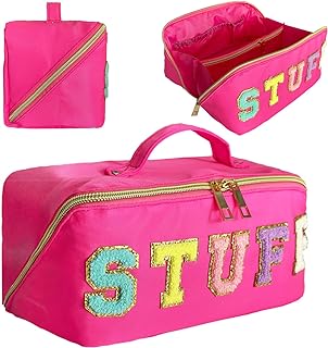 Preppy Bag Stoney Clover Makeup Bag Nylon Cosmetic Bag Preppy Patch Makeup Bag Stuff Makeup Bag Chenille Letter Pouch Stuff Pouch Wide Open Makeup Bag Preppy Pouch Varsity Letter Makeup Bag Rose Red