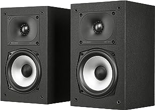 Polk Audio Monitor XT15 Pair of Bookshelf or Surround Speakers - Hi-Res Audio Certified, Dolby Atmos & DTS:X Compatible, 1" Terylene Tweeter & 5.25" Dynamically Balanced Woofer, Midnight Black