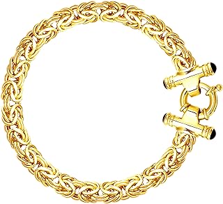 Jewelry Affairs 14k Yellow Gold Byzantine Style Link Bracelet, 8mm, 7.25"