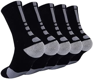 Basketball Socks,Performance Cushioned Men's Athletic Crew Socks with Arch Compression for Hiking Cycling Basketball