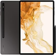 SAMSUNG Galaxy Tab S8+ Plus w/Low Latency S-Pen (128GB, 8GB) 12.4" 120Hz AMOLED, Snapdragon 8 (4nm), All Day Battery, Android 12 Wi-Fi Tablet SM-X800 US Model (Graphite) (Renewed)