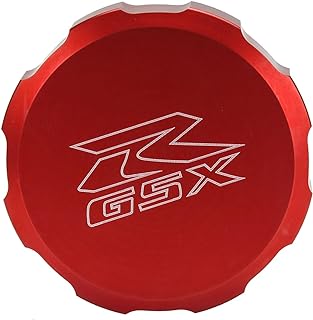 AYKYCS Front Brake Reservoir Cover Cap,Suzuki GSXR 750 Accessories Compatible with Suzuki GSX-R 600 1997-2020,GSX-R 750 1996-2020,GSX-R 1000 2001-2020 (Red)