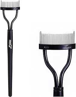 Eyelash Comb MSQ Eyelash Separator Mascara Applicator Eyelash Definer With Comb Cover Arc Designed Cosmetic Brushes Tool Black (1PCS)
