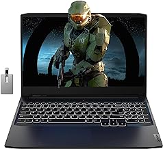 LENOVO IdeaPad Gaming 3 15.6” FHD 120Hz Laptop, AMD Ryzen 5 5600H, NVIDIA GeForce GTX 1650 4GB DDR6, 32GB RAM, 2TB SSD, Backlit Keyboard, Wi-Fi 5, Bluetooth, Black, Win 11 Pro, 32GB USB Card