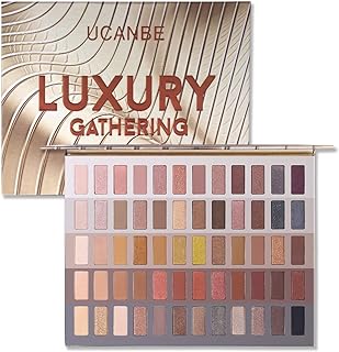 UCANBE Luxury Gathering Neutral Eyeshadow Makeup Palette, Naked Shimmer Matte Metallic Glitter Subtle Eyes Shadow,High Pigmented Nudes Creamy Smokey Pallet Set (Neutral Shades)