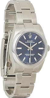 Pre-Loved Stainless Steel Blue Oyster Perpetual 124200 34mm, Blue