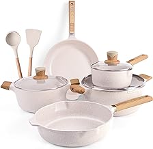 Cookware Set - Large Nonstick Pots and Pans Set Cooking Pot and Pan Set with Lids, Non-stick Granite Cookware Sets Induction Pans for Cooking Kitchenware Set with Frying Pan, 8 QT Stockpot, Saucepan