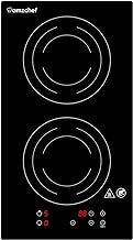 AMZCHEF Electric Induction Cooktop 2 Burners,12" Electric Stove Top with Plug 1800W, 120V, 9 Power Levels, Child lock, Timer, Touch Control, Induction Stove for Fast Cooking, Bulit-in&Countertop