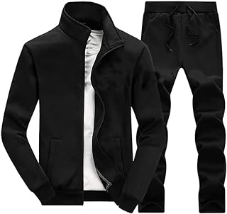 DOINLINE Men's Tracksuit 2 Piece Outfit Long Sleeve Jogging Sweatsuit Running Athletic Sports Set