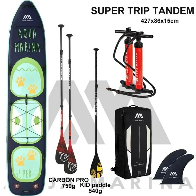 AQUA MARINA 2 PERSON big size inflatable sup stand up paddle board surf board SUPER TRIP TANDEM surfboard inflatable kayak