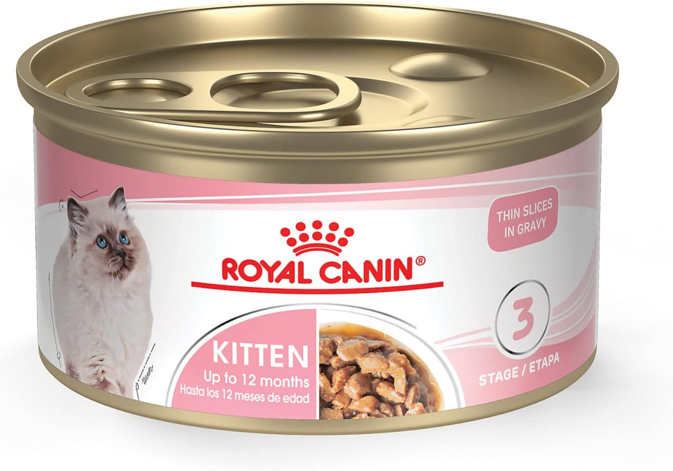 Bundle of Royal Canin Feline Health Nutrition Kitten Thin Slices in Gravy Canned Cat Food, 3 Oz Can, Pack of 24 + Royal Canin Feline Health Nutrition Kitten Canned Cat Food 24 Count (Pack of 1)