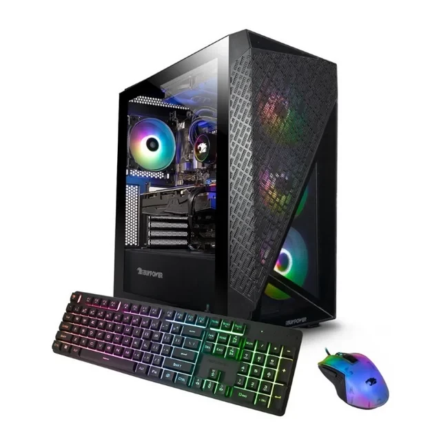 iBUYPOWER Slate 6 Mesh Gaming Desktop, Intel i5-13600KF, NVIDIA GeForce RTX 4060, 16GB DDR5, 1TB NVMe SSD, Liquid Cooled, RGB, Windows 11 Home 64-bit, SlateMshI5N4602