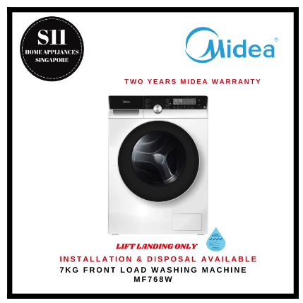 Midea MF768W 7KG FRONT LOAD WASHING MACHINE - 2 YEARS MANUFACTURER WARRANTY [READY STOCK & DELIVER WITHIN 3 DAYS]