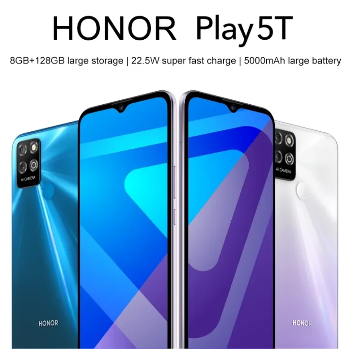Honor Play5T KOZ-AL40, 8GB+128GB, China Version, Dual Back Cameras, 5000mAh, Fingerprint Identification, 6.517 inch Magic UI 4.0 (Android 10.0) Unisoc T610 Octa Core up to 1.8GHz, Network: 4G, Not Sup