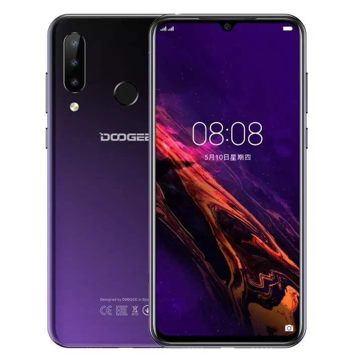 DOOGEE N20, 4GB+64GB, Triple Back Cameras, Fingerprint Identification, 4350mAh, 6.3 inch Waterdrop Notch Screen Android 9.0 Pie MTK6763V Octa Core up to 2.0GHz, Network: 4G, Dual SIM(Dream Purple)